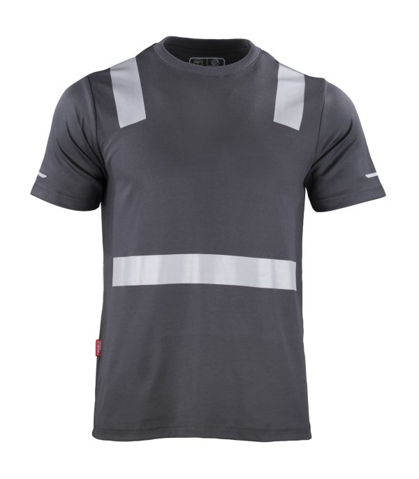 POLERA HIBRIDA CON CINTA REFLECTIVA MANGA CORTA HOMBRE